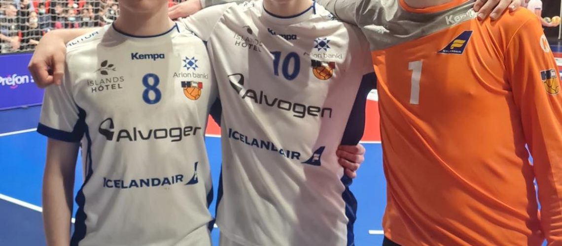 U18 drengir nóv. 2021. Kjartan Þór, Reynir Þór og Breki Hrafn